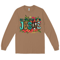 Toasted Coconut all my hope is in jesus Long Sleeve Tee - Jasminsmagicworld