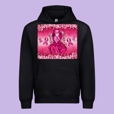 Breast Cancer With Boxing Gloves Urban Hoodie Designed By Nancycooperartshop