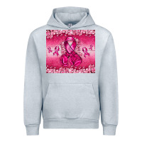 Heather Grey Breast Cancer with boxing gloves Urban Hoodie - NancyCooperArtShop