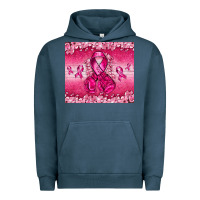 Pigment Midnight Navy Breast Cancer with boxing gloves Urban Hoodie - NancyCooperArtShop