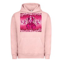 Pigment Salmon Breast Cancer with boxing gloves Urban Hoodie - NancyCooperArtShop