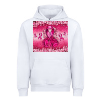 White Breast Cancer with boxing gloves Urban Hoodie - NancyCooperArtShop