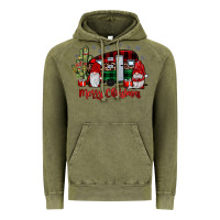 Vintage Olive merry christmas gnome caravan Vintage Hoodie - JahusDesignShop