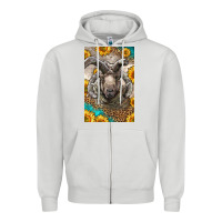 Dove Grey Western Navajo Churro Sheep Zipper Hoodie - LillyAllenDesigns