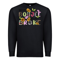 Black kinda boujee kinda broke Premium Sweatshirt - MaliasSmallBusiness