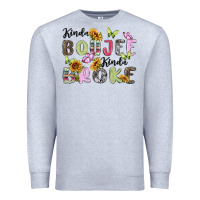 Heather Grey kinda boujee kinda broke Premium Sweatshirt - MaliasSmallBusiness