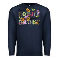 Navy kinda boujee kinda broke Premium Sweatshirt - MaliasSmallBusiness