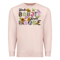 Pale Pink kinda boujee kinda broke Premium Sweatshirt - MaliasSmallBusiness