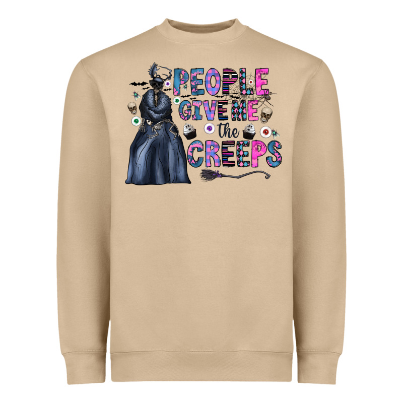 People Give Me The Creeps Heavyweight Sweatshirt by CowhideDigitalArt | Teevron