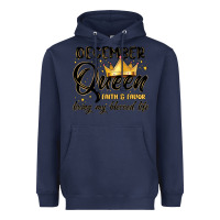 Navy december queen faith and favor living my blessed l Heavyweight Hoodie - MaliasSmallBusiness