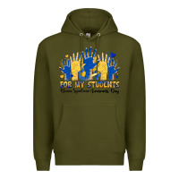 Army Green for my students down syndrome awareness day Premium Hoodie - Artiststas