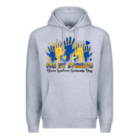 Heather Grey for my students down syndrome awareness day Premium Hoodie - Artiststas