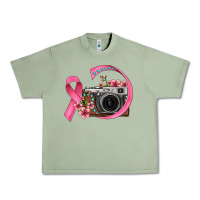 Oil Green floral cancer ribbon vintage camera Urban Heavy Tee - FaDigitalArtStudio