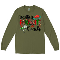 Army Green santa's favorite coach Long Sleeve Tee - AdoDesignShop