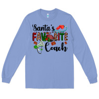 Colony Blue santa's favorite coach Long Sleeve Tee - AdoDesignShop