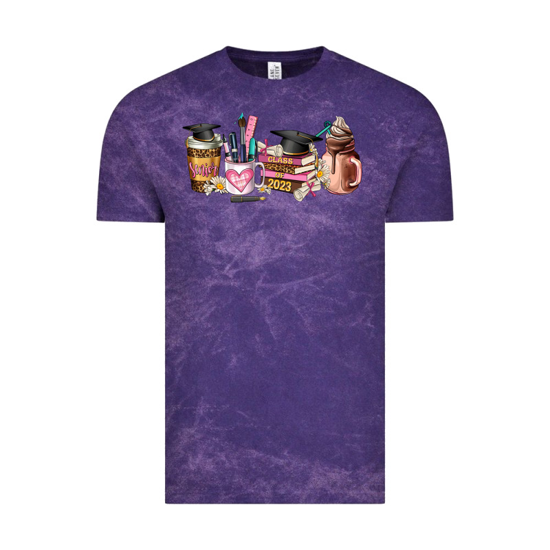 Senior 2023 Graduation Coffee Cups Vintage Tee by AdoDesignShop | Teevron