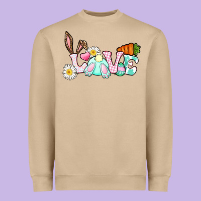 Love Easter Bunny Easter Day Heavyweight Sweatshirt Designed By Cowgirlartshop