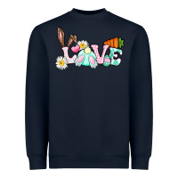 Navy Love Easter bunny Easter Day Heavyweight Sweatshirt - CowGirlArtShop
