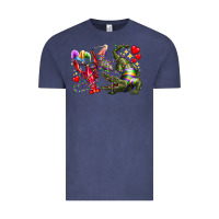Vintage Denim mardi gras Vintage Tee - RacoonDesign