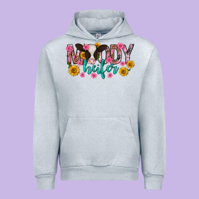 Moody Heifer Mother's Day Urban Hoodie Designed By Texasbilliewilder