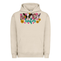 Pigment French Oak Moody Heifer Mother's Day Urban Hoodie - texasbilliewilder