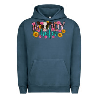 Pigment Midnight Navy Moody Heifer Mother's Day Urban Hoodie - texasbilliewilder