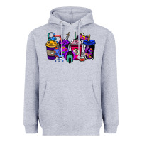 Heather Grey gaming coffee cups Heavyweight Hoodie - NancyCooperArtShop