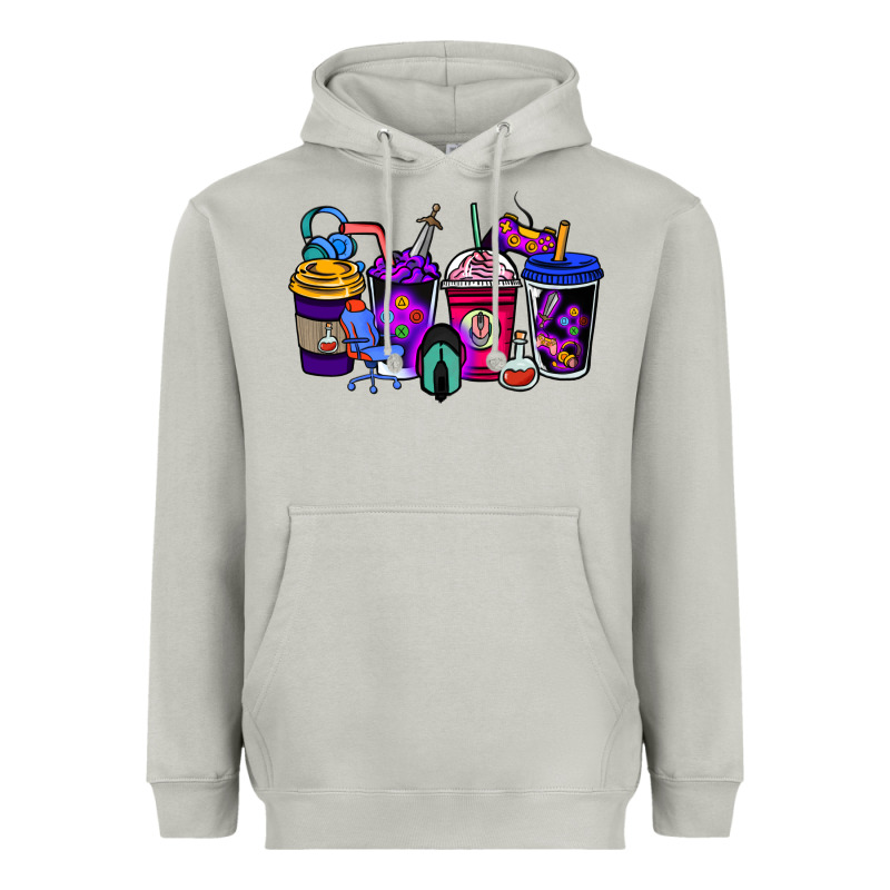Gaming Coffee Cups Heavyweight Hoodie by NancyCooperArtShop | Teevron