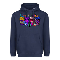 Navy gaming coffee cups Heavyweight Hoodie - NancyCooperArtShop