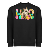 Black Hop Rabbit Easter Heavyweight Sweatshirt - Neo Western