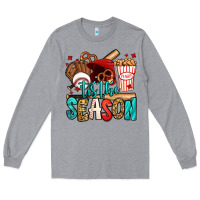 Heather Grey 'tis the season baseball game Long Sleeve Tee - Jasminsmagicworld