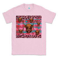 Bubblegum Pink highland cow valentines Classic Tee - JahusDesignShop