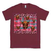Burgundy highland cow valentines Classic Tee - JahusDesignShop