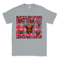 Heather Grey highland cow valentines Classic Tee - JahusDesignShop