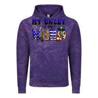 Cloud Purple my daddy is my hero police Vintage Hoodie - Zillion Design Studio