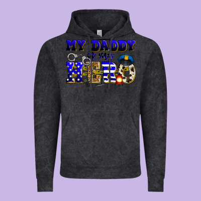 My Daddy Is My Hero Police Vintage Hoodie Designed By Zillion Design Studio