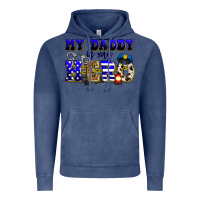 Vintage Denim my daddy is my hero police Vintage Hoodie - Zillion Design Studio