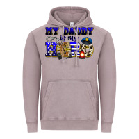 Vintage Zinc my daddy is my hero police Vintage Hoodie - Zillion Design Studio