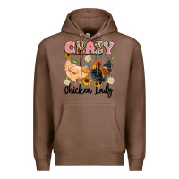 Chestnut crazy chicken lady Premium Hoodie - Artiststas