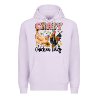 Lilac crazy chicken lady Premium Hoodie - Artiststas