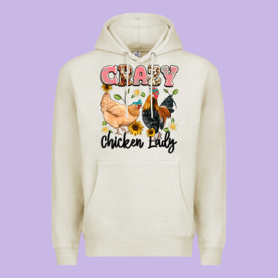Crazy Chicken Lady Premium Hoodie Designed By Artiststas