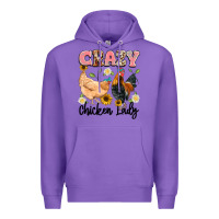 Purple crazy chicken lady Premium Hoodie - Artiststas