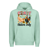 Seafoam crazy chicken lady Premium Hoodie - Artiststas