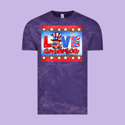 Love America Gnome Vintage Tee Designed By Hra Design Shop