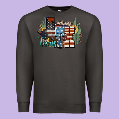 Tx Texas Premium Sweatshirt Designed By Nancycooperartshop