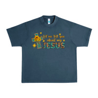 Midnight Navy let me tell you about my jesus Urban Heavy Tee - HRA Design Shop