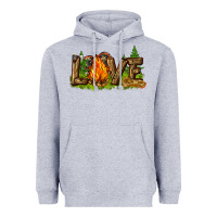Heather Grey camping love Heavyweight Hoodie - NancyCooperArtShop