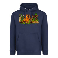 Navy camping love Heavyweight Hoodie - NancyCooperArtShop