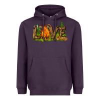 Plum camping love Heavyweight Hoodie - NancyCooperArtShop