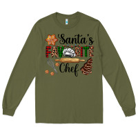 Army Green santa's favorite chef Long Sleeve Tee - AdoDesignShop